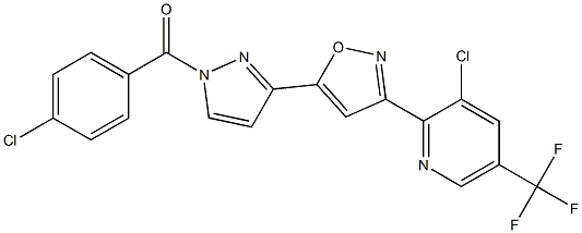 (4-chlorophenyl)(3-{3-[3-chloro-5-(trifluoromethyl)-2-pyridinyl]-5-isoxazolyl}-1H-pyrazol-1-yl)methanone