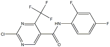 N5-(2,4-difluorophenyl)-2-chloro-4-(trifluoromethyl)pyrimidine-5-carboxamide,,结构式