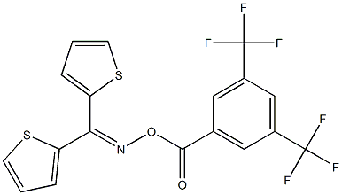 N-{[3,5-bis(trifluoromethyl)benzoyl]oxy}-N-[di(2-thienyl)methylene]amine Structure