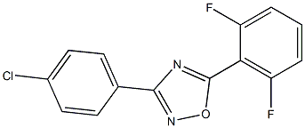 3-(4-chlorophenyl)-5-(2,6-difluorophenyl)-1,2,4-oxadiazole,,结构式