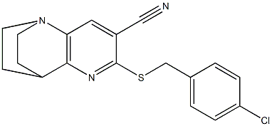 5-[(4-chlorobenzyl)sulfanyl]-1,6-diazatricyclo[6.2.2.0~2,7~]dodeca-2(7),3,5-triene-4-carbonitrile