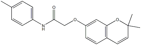 N1-(4-methylphenyl)-2-[(2,2-dimethyl-2H-chromen-7-yl)oxy]acetamide Struktur