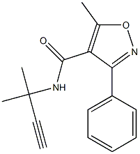 N4-(1,1-dimethyl-2-propynyl)-5-methyl-3-phenyl-4-isoxazolecarboxamide Struktur