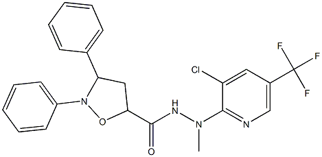 N'-[3-chloro-5-(trifluoromethyl)-2-pyridinyl]-N'-methyl-2,3-diphenyltetrahydro-5-isoxazolecarbohydrazide 结构式