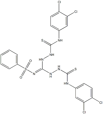 N1-(3,4-dichlorophenyl)-2-{{2-[(3,4-dichloroanilino)carbothioyl]hydrazino}[ (phenylsulfonyl)imino]methyl}hydrazine-1-carbothioamide|