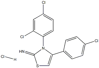 4-(4-chlorophenyl)-3-(2,4-dichlorophenyl)-2,3-dihydro-1,3-thiazol-2-imine hydrochloride,,结构式