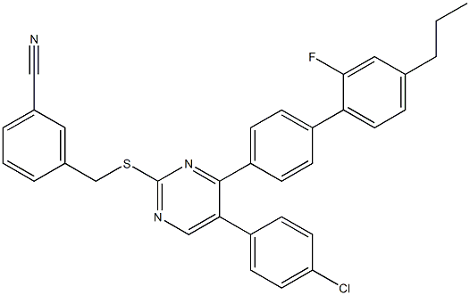 3-({[5-(4-chlorophenyl)-4-(2'-fluoro-4'-propyl[1,1'-biphenyl]-4-yl)-2-pyrimidinyl]sulfanyl}methyl)benzenecarbonitrile