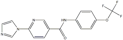 6-(1H-imidazol-1-yl)-N-[4-(trifluoromethoxy)phenyl]nicotinamide Struktur