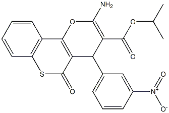  isopropyl 2-amino-4-(3-nitrophenyl)-5-oxo-4H,5H-thiochromeno[4,3-b]pyran-3-carboxylate