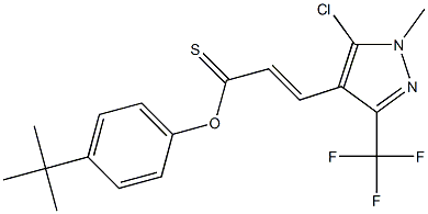 4-(tert-butyl)phenyl 3-[5-chloro-1-methyl-3-(trifluoromethyl)-1H-pyrazol-4-yl]prop-2-enethioate|