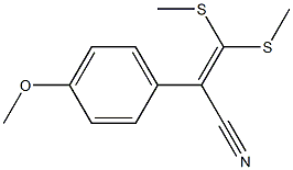 2-(4-methoxyphenyl)-3,3-di(methylthio)acrylonitrile 结构式
