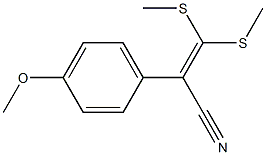 2-(4-methoxyphenyl)-3,3-di(methylthio)acrylonitrile Structure