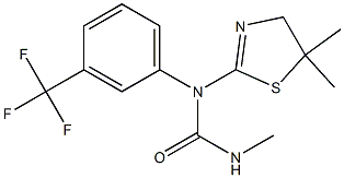 N-(5,5-dimethyl-4,5-dihydro-1,3-thiazol-2-yl)-N'-methyl-N-[3-(trifluoromethyl)phenyl]urea,,结构式