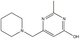 2-methyl-6-(piperidinomethyl)-4-pyrimidinol 结构式