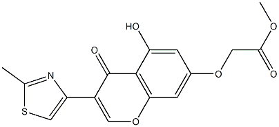  methyl 2-{[5-hydroxy-3-(2-methyl-1,3-thiazol-4-yl)-4-oxo-4H-chromen-7-yl]oxy}acetate