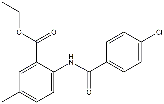 ethyl 2-[(4-chlorobenzoyl)amino]-5-methylbenzoate Struktur