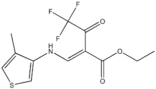 ethyl 3-[(4-methyl-3-thienyl)amino]-2-(2,2,2-trifluoroacetyl)acrylate Structure
