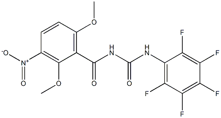 N-(2,6-dimethoxy-3-nitrobenzoyl)-N'-(2,3,4,5,6-pentafluorophenyl)urea Structure