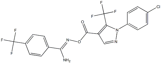  O1-{[1-(4-chlorophenyl)-5-(trifluoromethyl)-1H-pyrazol-4-yl]carbonyl}-4-(trifluoromethyl)benzene-1-carbohydroximamide