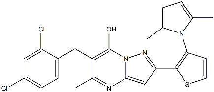 6-(2,4-dichlorobenzyl)-2-[3-(2,5-dimethyl-1H-pyrrol-1-yl)-2-thienyl]-5-methylpyrazolo[1,5-a]pyrimidin-7-ol