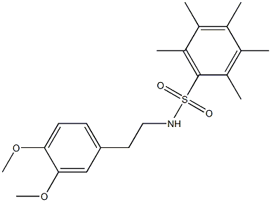 N1-(3,4-dimethoxyphenethyl)-2,3,4,5,6-pentamethylbenzene-1-sulfonamide Structure