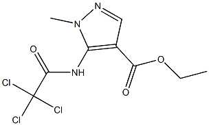 ethyl 1-methyl-5-[(2,2,2-trichloroacetyl)amino]-1H-pyrazole-4-carboxylate Struktur