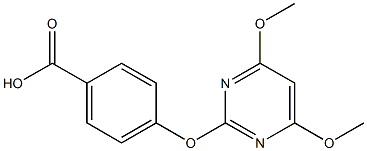 4-[(4,6-dimethoxy-2-pyrimidinyl)oxy]benzenecarboxylic acid,,结构式