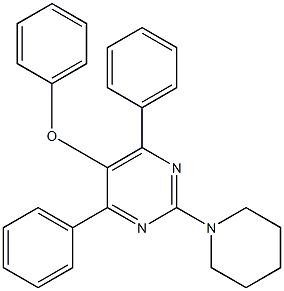 5-phenoxy-4,6-diphenyl-2-piperidinopyrimidine Structure