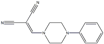 2-[(4-phenylpiperazino)methylene]malononitrile Struktur