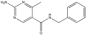 2-amino-N-benzyl-4-methyl-5-pyrimidinecarboxamide Struktur