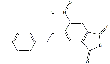 5-[(4-methylbenzyl)thio]-6-nitroisoindoline-1,3-dione|