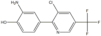 2-amino-4-[3-chloro-5-(trifluoromethyl)-2-pyridinyl]benzenol,,结构式