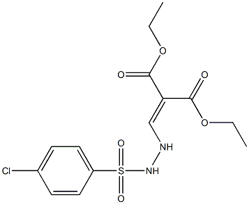diethyl 2-({2-[(4-chlorophenyl)sulfonyl]hydrazino}methylidene)malonate Struktur