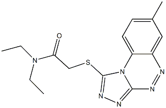 N1,N1-diethyl-2-[(7-methylbenzo[e][1,2,4]triazolo[3,4-c][1,2,4]triazin-1-yl)thio]acetamide Structure