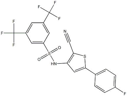  N1-[2-cyano-5-(4-fluorophenyl)-3-thienyl]-3,5-di(trifluoromethyl)benzene-1-sulfonamide