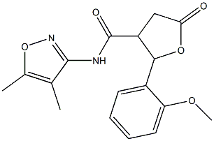 N3-(4,5-dimethylisoxazol-3-yl)-2-(2-methoxyphenyl)-5-oxotetrahydrofuran-3-carboxamide