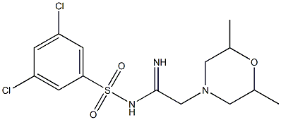 N1-[2-(2,6-dimethylmorpholino)ethanimidoyl]-3,5-dichlorobenzene-1-sulfonamide 结构式