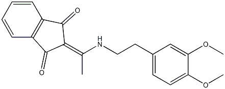 2-{1-[(3,4-dimethoxyphenethyl)amino]ethylidene}-1H-indene-1,3(2H)-dione Structure