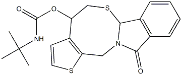 11-oxo-4,6a,11,13-tetrahydro-5H-thieno[2',3':5,6][1,3]thiazocino[2,3-a]isoindol-4-yl N-(tert-butyl)carbamate Structure