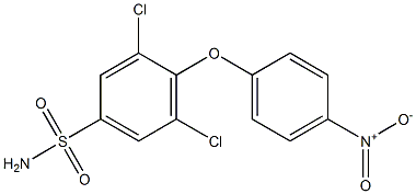 3,5-dichloro-4-(4-nitrophenoxy)benzene-1-sulfonamide Struktur