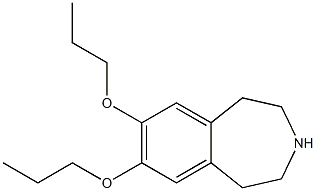 7,8-dipropoxy-2,3,4,5-tetrahydro-1H-3-benzazepine 化学構造式