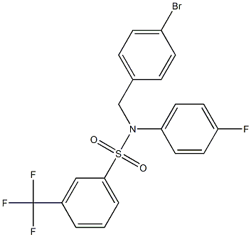  N1-(4-bromobenzyl)-N1-(4-fluorophenyl)-3-(trifluoromethyl)benzene-1-sulfona mide