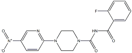 N1-(2-fluorobenzoyl)-4-(5-nitro-2-pyridyl)piperazine-1-carboxamide Structure