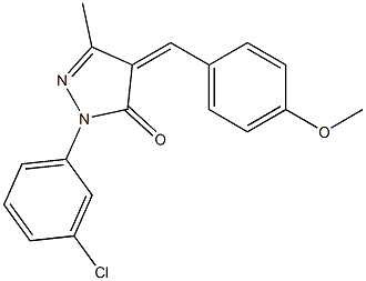  1-(3-chlorophenyl)-4-(4-methoxybenzylidene)-3-methyl-4,5-dihydro-1H-pyrazol-5-one