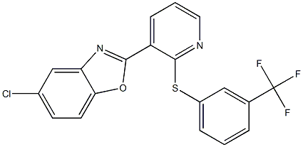 5-chloro-2-(2-{[3-(trifluoromethyl)phenyl]sulfanyl}-3-pyridinyl)-1,3-benzoxazole