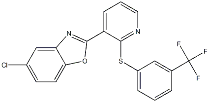  5-chloro-2-(2-{[3-(trifluoromethyl)phenyl]sulfanyl}-3-pyridinyl)-1,3-benzoxazole