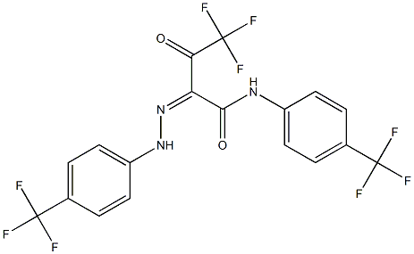 4,4,4-trifluoro-3-oxo-N-[4-(trifluoromethyl)phenyl]-2-{(Z)-2-[4-(trifluoromethyl)phenyl]hydrazono}butanamide,,结构式
