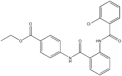 ethyl 4-({2-[(2-chlorobenzoyl)amino]benzoyl}amino)benzoate Structure
