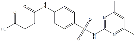 4-(4-{[(4,6-dimethylpyrimidin-2-yl)amino]sulfonyl}anilino)-4-oxobutanoic acid 化学構造式