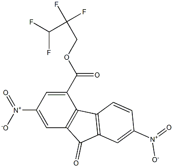 2,2,3,3-tetrafluoropropyl 2,7-dinitro-9-oxo-9H-4-fluorenecarboxylate Structure